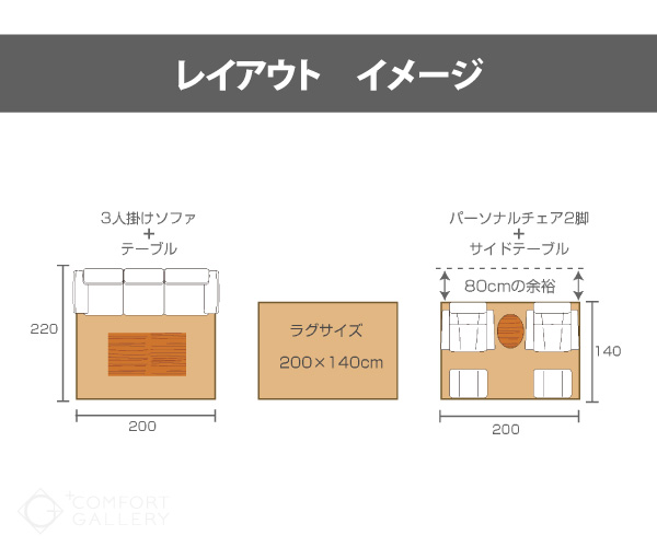 パーソナルリクライニングチェアを2台リビングに置くレイアウトイメージ